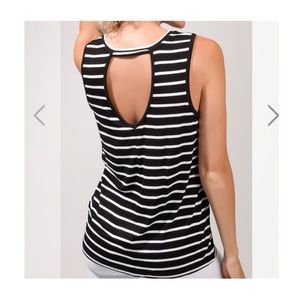 Yogalicious Striped Workout Tank